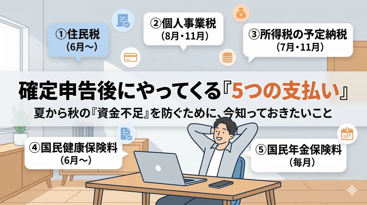 確定申告が終わっても油断禁物！あとから来る税金・保険料
