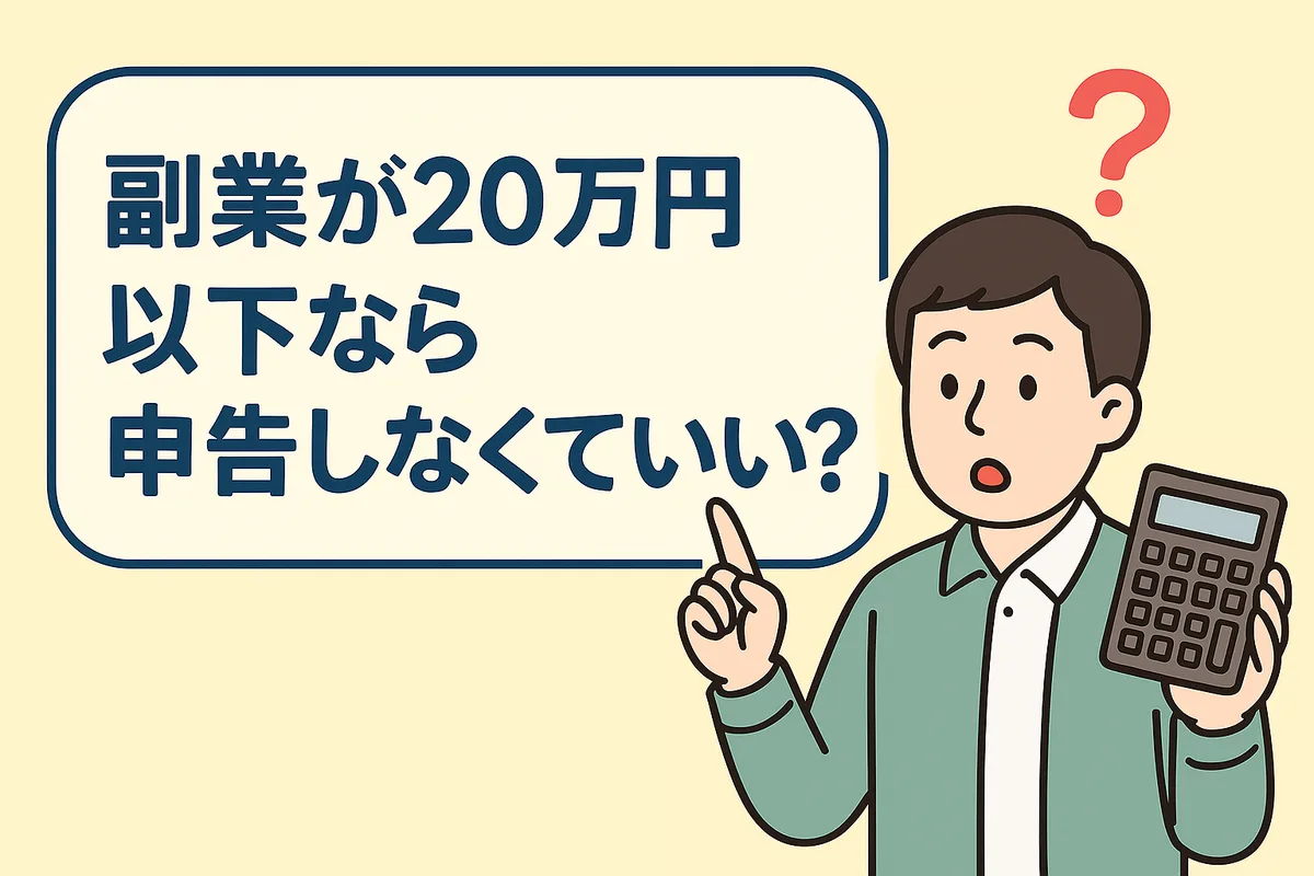 副業が20万円以下なら申告しなくていい？よくある勘違いと正しい考え方