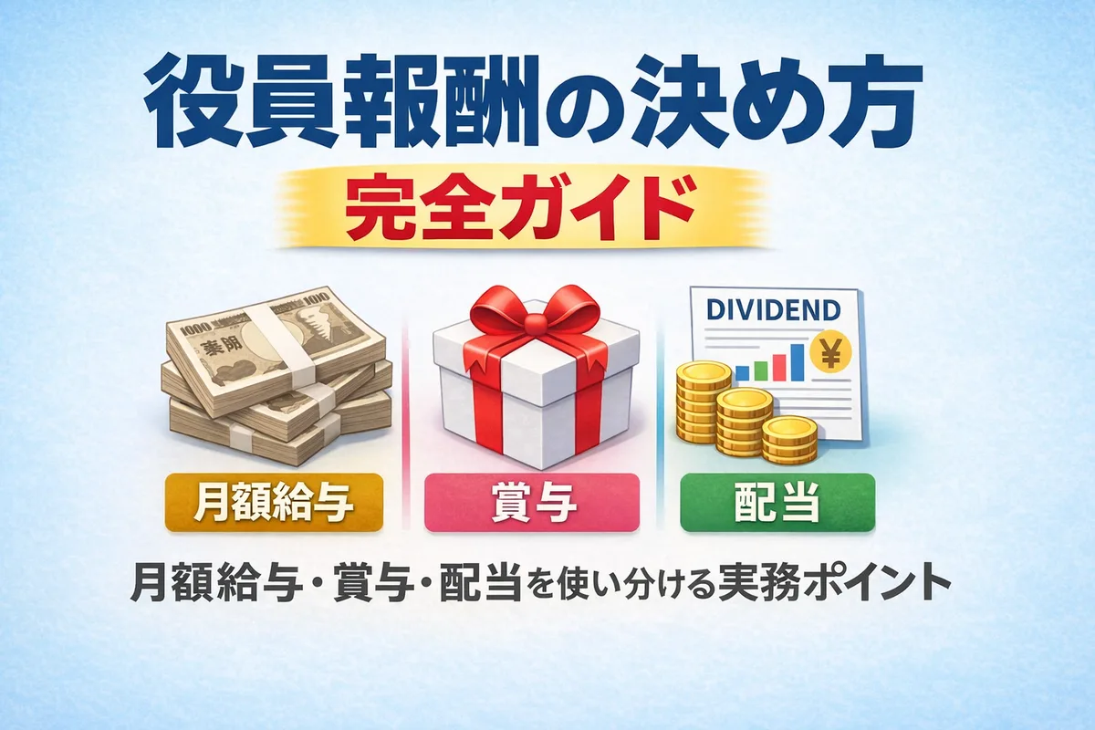 役員報酬の決め方完全ガイド：月額・賞与・配当を使い分ける実務ポイント